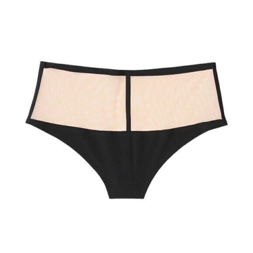 VICTORIA’S Secret Unlined Mesh Panty Black and Tan Size Small - Picture 2 of 6